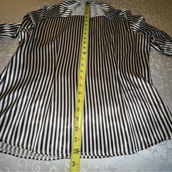 Marks & Spencer Black and White Striped Blouse - Picture 10 of 15